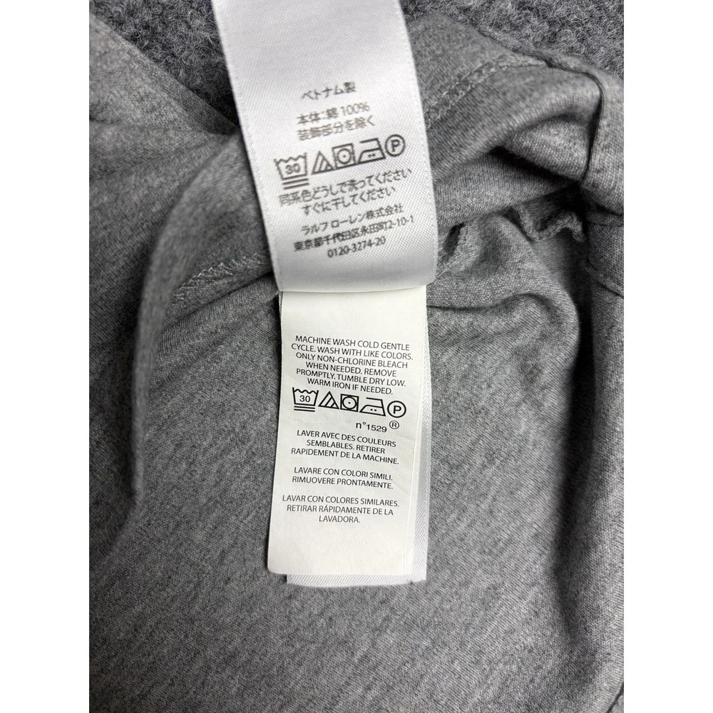 Polo Ralph Lauren Polo Shirt Mens 2XL Gray Classic‎ Fit Short Sleeve Player Logo
